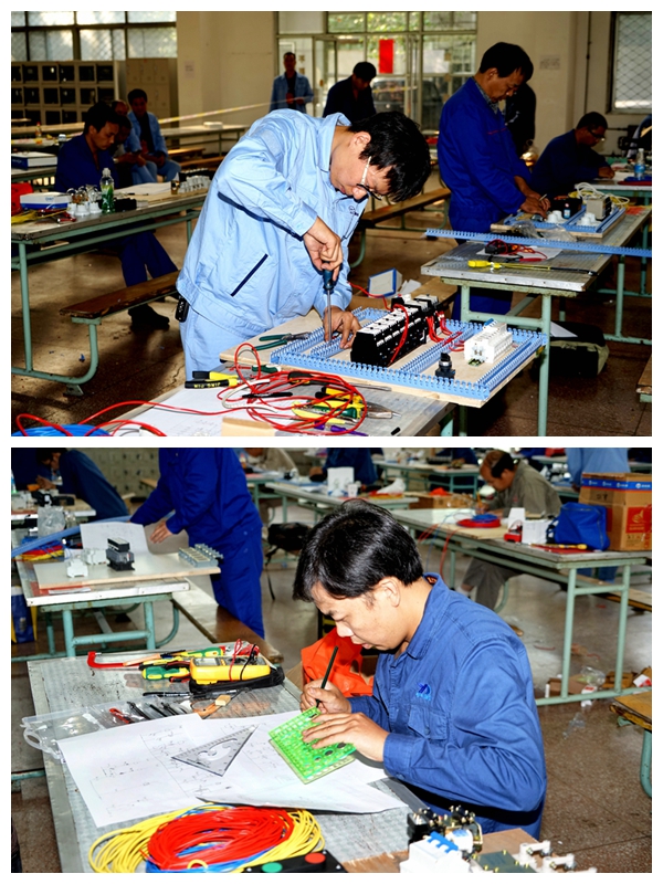 2016年中國(guó)技能大賽—河南省“萬基杯”職業(yè)技能競(jìng)賽決賽維修電工實(shí)操現(xiàn)場(chǎng)